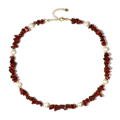 Collier en argent et Jaspe sanguin (Riya)