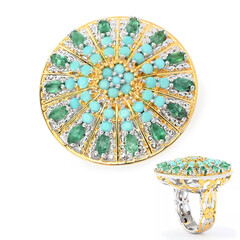 Bague en argent et Emeraude de Zambie (Gems en Vogue)