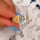 Bague en or et Aigue-Marine Santa Maria (CUSTODANA)