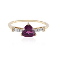 Bague en or et Grenat magenta