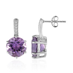 Boucles d'oreilles en argent et Améthyste