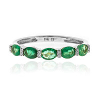 Bague en or et Emeraude de Zambie AAA (CIRARI)