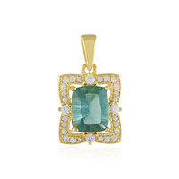 Pendentif en argent et Fluorite verte