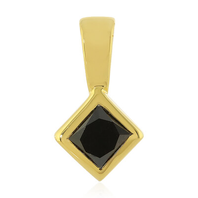 Pendentif en argent et Diamant noir