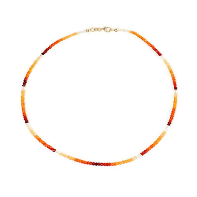 Collier en or et Opale de Feu du Mexique