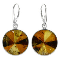 Boucles d'oreilles en argent et Ambre baltique