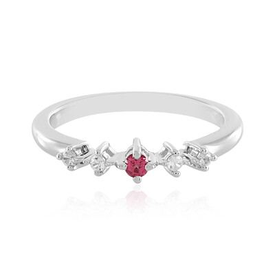 Bague en argent et Spinelle rose