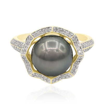 Bague en or et Perle de culture de Tahiti (TPC)