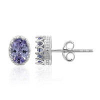 Boucles d'oreilles en argent et Tanzanite