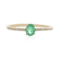 Bague en or et Emeraude d'Ethiopie