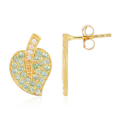 Boucles d'oreilles en argent et Grenat Tsavorite