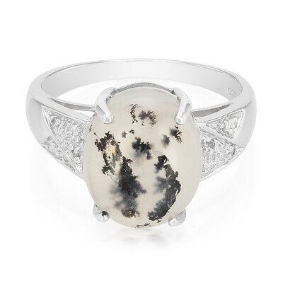 Bague en argent et Agate dendritique