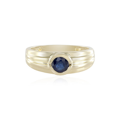 Bague en or et Saphir bleu