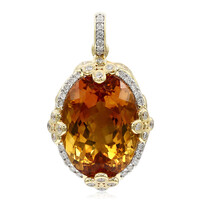 Pendentif en or et Citrine mandarine