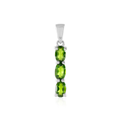 Pendentif en argent et Diopside de Russie
