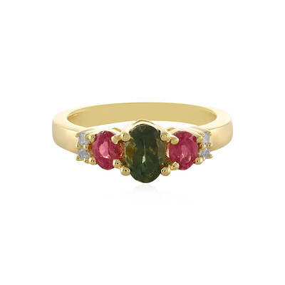Bague en argent et Tourmaline verte