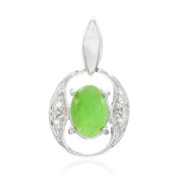Pendentif en argent et Chrysoprase impériale