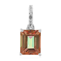 Pendentif en argent et Topaze mystique couleur pêche