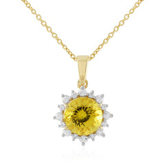 Collier en argent et Apatite dorée