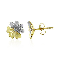 Boucles d'oreilles en argent et Diamant I4 (J)