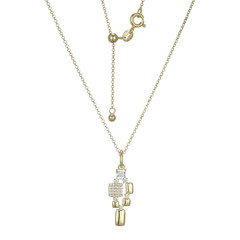 Collier en argent et Topaze blanche (Adela Silber)