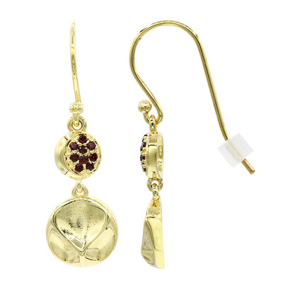 Boucles d'oreilles en argent et Grenat du Mozambique