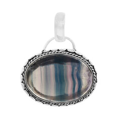 Pendentif en argent et Fluorite