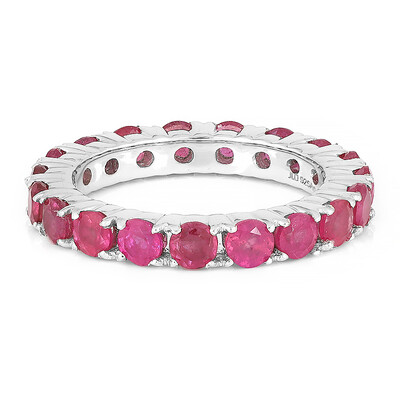 Bague en argent et Rubis de Madagascar