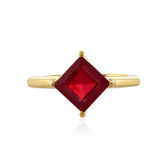 Bague en argent et Rubis de Madagascar