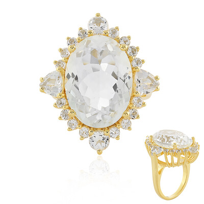 Bague en argent et Topaze blanche