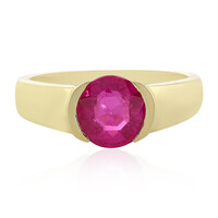 Bague en or et Saphir rose de Madagascar