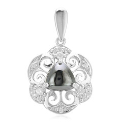 Pendentif en argent et Hématite noire