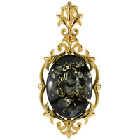 Pendentif en argent et Ambre baltique