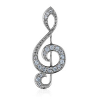 Pendentif en argent et Topaze bleu ciel