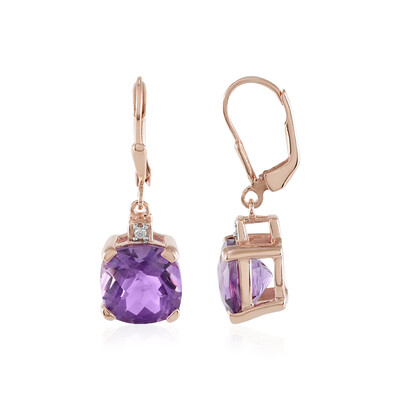 Boucles d'oreilles en argent et Améthyste