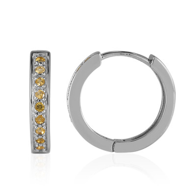 Boucles d'oreilles en argent et Citrine