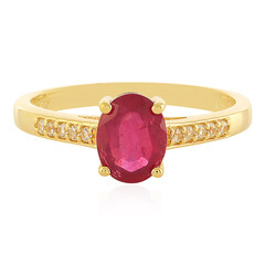 Bague en argent et Rubis de Madagascar