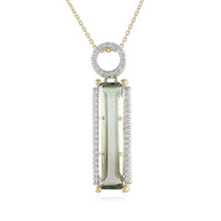 Collier en argent et Améthyste verte