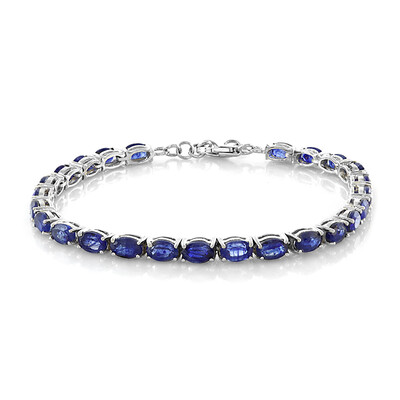 Bracelet en argent et Saphir bleu de Madagascar