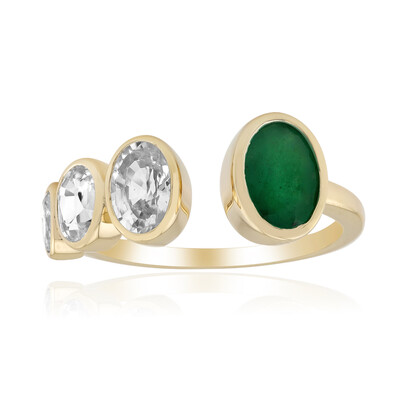 Bague en or et Emeraude de Zambie