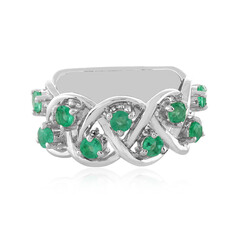 Bague en argent et Emeraude de Russie