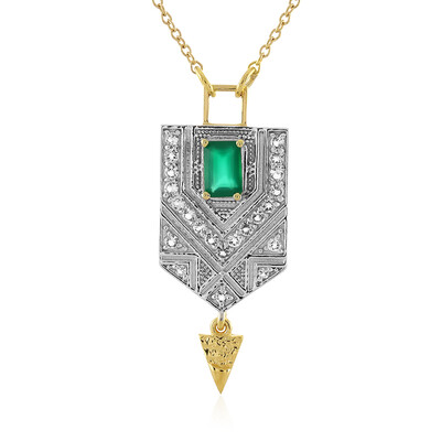Collier en argent et Onyx vert