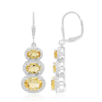 Boucles d'oreilles en argent et Citrine