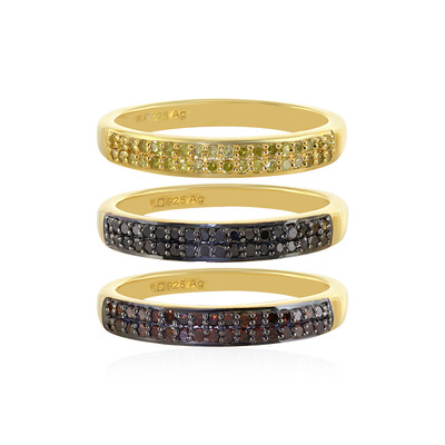 Bague en argent et Diamant noir