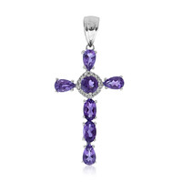 Pendentif en argent et Améthyste de Zambie