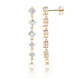 Boucles d'oreilles en argent et Perle blanche de culture d'eau douce