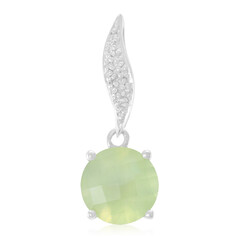 Pendentif en argent et Préhnite