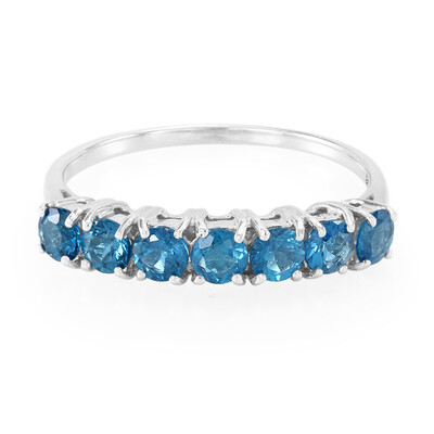 Bague en argent et Apatite bleu roi