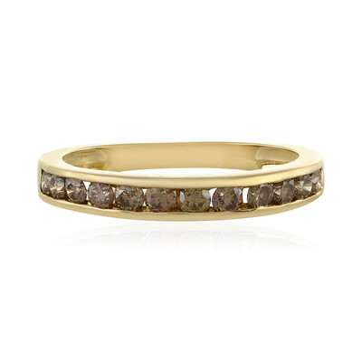 Bague en or et Diamant chocolat I1