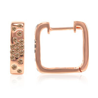 Boucles d'oreilles en or et Diamant rose de France SI1 d'Argyle 
